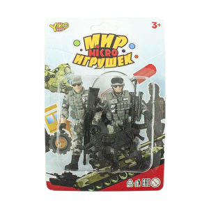 Набор "Мир micro Игрушек" с 2 солдатиками и собакой Yako Toys