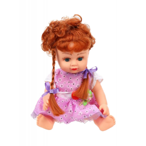 Кукла с косичками "Алина" (звук), 19 см Shantou