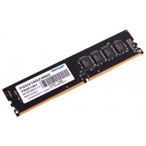 Оперативная память Patriot Memory DDR4 2400 PC 19200 DIMM 288 pin 16ГБ 1 шт 1.2 В CL 17 PSD416G24002