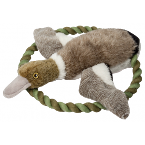 Мягкая игрушка для собак Triol Дикая утка, серо-зеленая, 28 см
