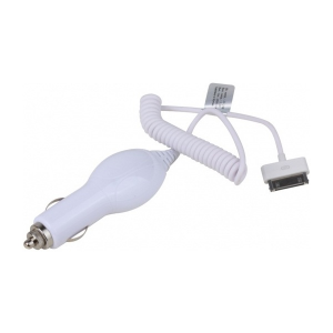 Автомобильное зарядное устройство Deppa Apple 30-pin, 1A, белое (22111)