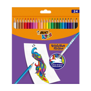 Цветные карандаши "Evolution Kids", 24 цвета BIC