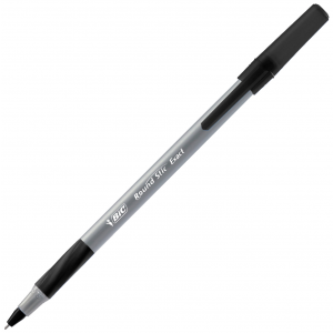 Ручка шариковая bic round stic черная, 1,0 мм