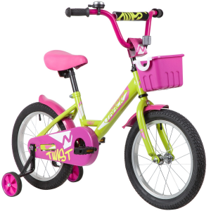 Велосипед Novatrack Twist 161TWIST.GNP20 16" розовый с зеленым