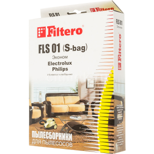 Пылесборники FILTERO FLS 01 Экстра, пятислойные, 4 шт., для пылесосов ELECTROLUX, PHILIPS, AEG, BORK