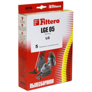 Пылесборники FILTERO LGE 05 Standard, двухслойные, 5 шт., для пылесосов LG