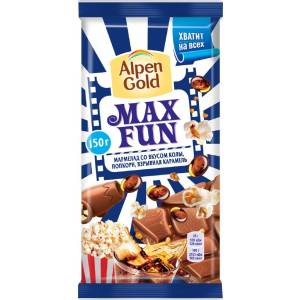 Шоколад ALPEN GOLD Max Fun Взрывная карамель