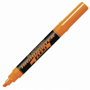 Текстовыделитель centropen flexi оранжевый, 1-5 мм, гибкий пишущий узел