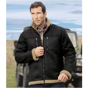 Замшевая мужская куртка с Подкладкой из Шерпы Atlas For Men