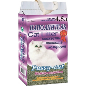 Наполнитель для кошачьего туалета Pussy-Cat комкующийся 4.5л