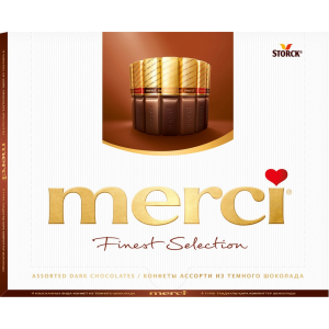 Набор шоколадных конфет Merci Ассорти 4 вида из темного шоколада 250г