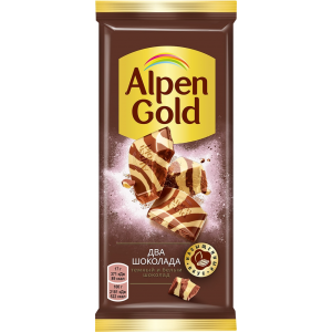 Шоколад Alpen Gold "Два шоколада" темный и белый