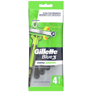 Бритвы Gillette Blue 3 Simple Sensitive одноразовая 4шт