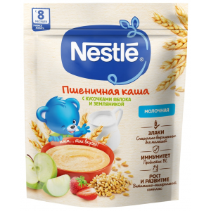 Nestle Пшеничная с земляникой каша молочная