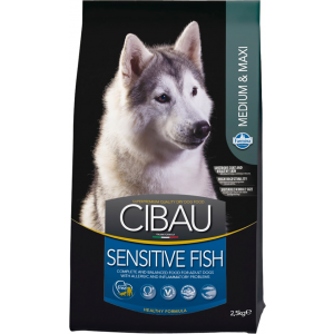 Сухой корм Farmina Cibau Sensitive Fish Medium&Maxi для собак средних и крупных пород с рыбой
