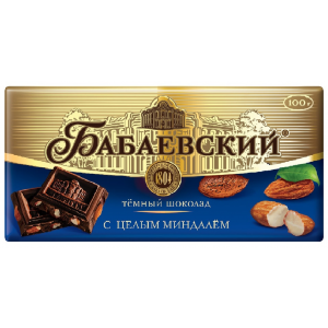 Шоколад Бабаевский Темный с целым миндалем 55%
