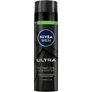 Гель для бритья NIVEA Men Ultra Черный с активным углем