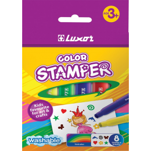 Luxor Набор фломастеров-штампов Color Stamper 8 цветов