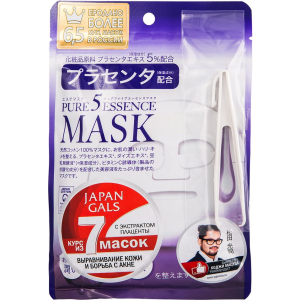Маска для лица Japan Gals Pure5 Essence с плацентой 7шт