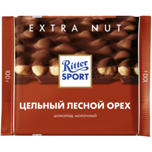 Шоколад Ritter Sport Молочный Цельный лесной орех