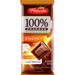 Шоколад Победа вкуса Charged Energy с молоком 100г