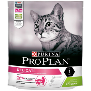 Сухой корм для кошек с чувствительным пищеварением Pro Plan "Delicate" с ягненком