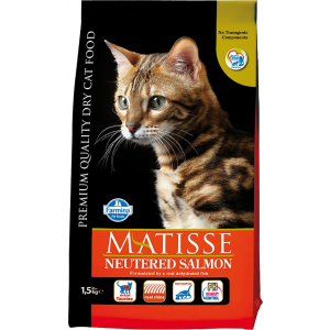 Корм сухой Farmina Matisse для стерилизованных кошек и кастрированных котов с лососем