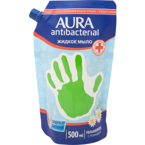 Мыло жидкое Aura антибактериальное Ромашка