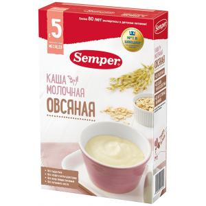 Каша Semper Молочная овсяная (с 5 месяцев)