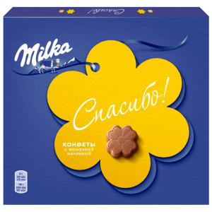Конфеты Milka из молочного шоколада с молочной начинкой