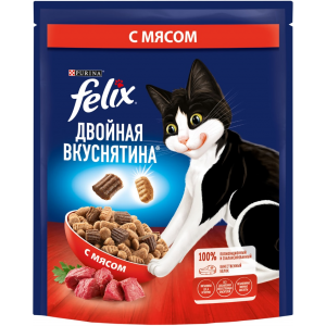 Сухой корм для кошек Felix Двойная Вкуснятина с мясом Nestle