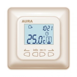 Терморегулятор для теплого пола Aura LTC 730 кремовый