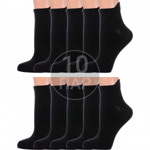 Комплект из 10 пар женских спортивных носков "красная ветка" черные Красная ветка 10-С-2236