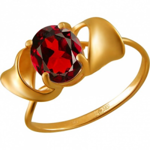 Кольцо с гранатами из красного золота Эстет