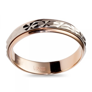 Обручальное кольцо из комбинированного золота Эстет