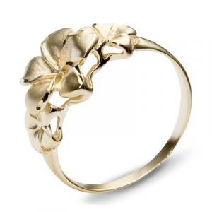 Кольцо Цветы из жёлтого золота Эстет
