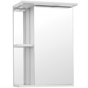 Зеркальный шкаф Style Line Эко стандарт Николь 50 С с подсветкой Белый глянец ЛС-00000116
