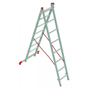 Алюминиевая двухсекционная лестница 2х8 krause corda 012081