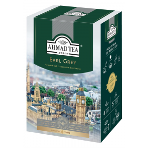 Чай "Ahmad Tea" Earl Grey, Эрл Грей, чёрный с ароматом бергамота, листовой, 200г Штука