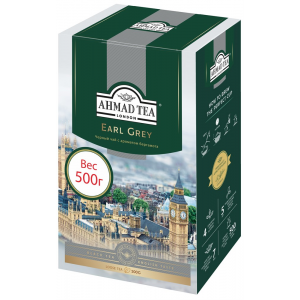 Чай "Ahmad Tea" Эрл Грей, со вкусом и ароматом бергамота, чёрный, листовой, 500г Штука