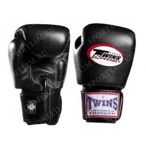 Перчатки боксерские TWINS BGVL-3 для муай-тай (черные) 10 oz