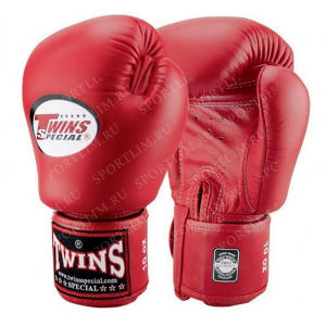 Перчатки боксерские TWINS BGVL-3 для муай-тай (красные) 12 oz
