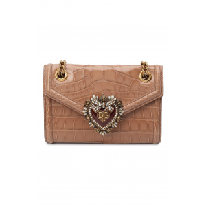 Сумка Devotion mini из кожи аллигатора Dolce & Gabbana BI1168/B2DE5/AMIS
