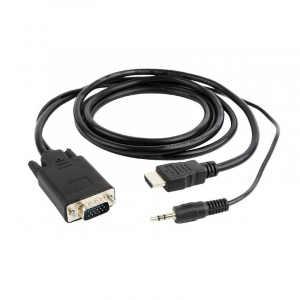 Кабель HDMI-VGA Cablexpert A-HDMI-VGA-03-6 19M/15M 3.5Jack, 1.8м, позол.разъемы