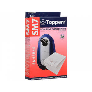 Пылесборники бумажные Topperr SM 7 5шт + микрофильтр