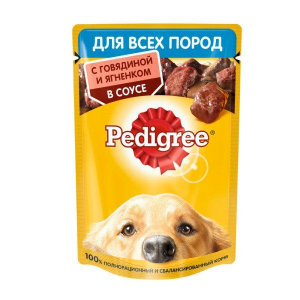 Корм для собак Pedigree с говядиной и ягненком Марс