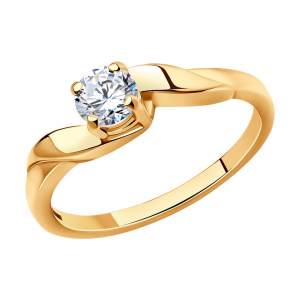 Позолоченное кольцо для помолвки SOKOLOV
