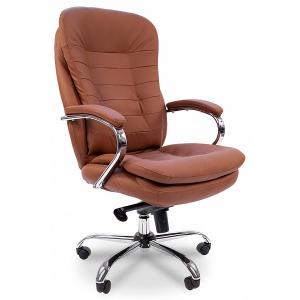 Кресло для руководителя Chairman 795 коричневый/хром, черный
