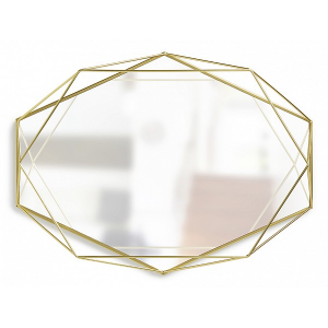 Зеркало декоративное Umbra "Prisma", латунь 8 х 56 х 43 см 358776-165