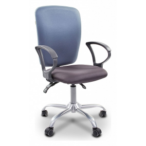 Кресло компьютерное Chairman 9801 голубой, серый/серебро